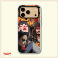 Hollywood Icons Vintage Collage Clear Phone Case