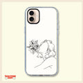 Minimalist Floral Line Art Clear Phone Case