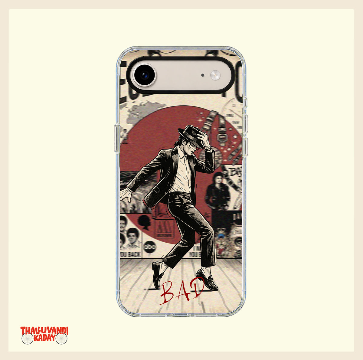 Michael Jackson "Bad" Vintage Clear Phone Case