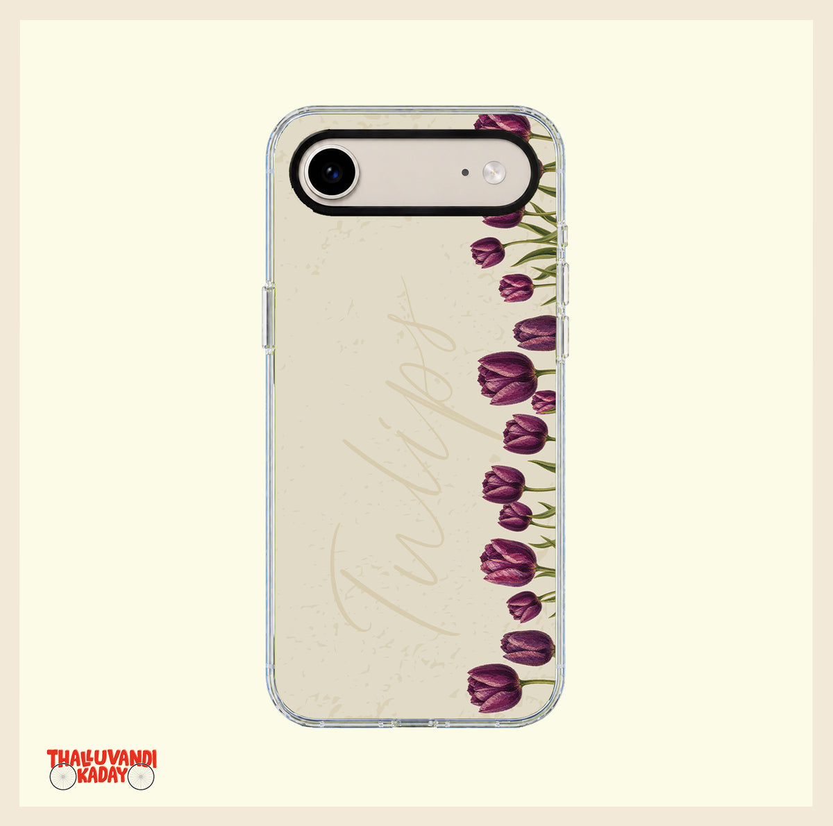 Minimalist Purple Tulip Clear Phone Case