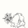 Minimalist Floral Line Art Clear Phone Case