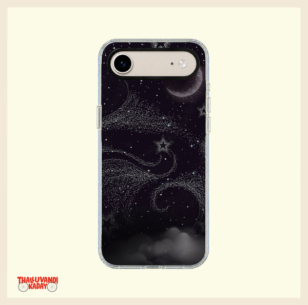 Celestial Moon & Stars Clear Phone Case