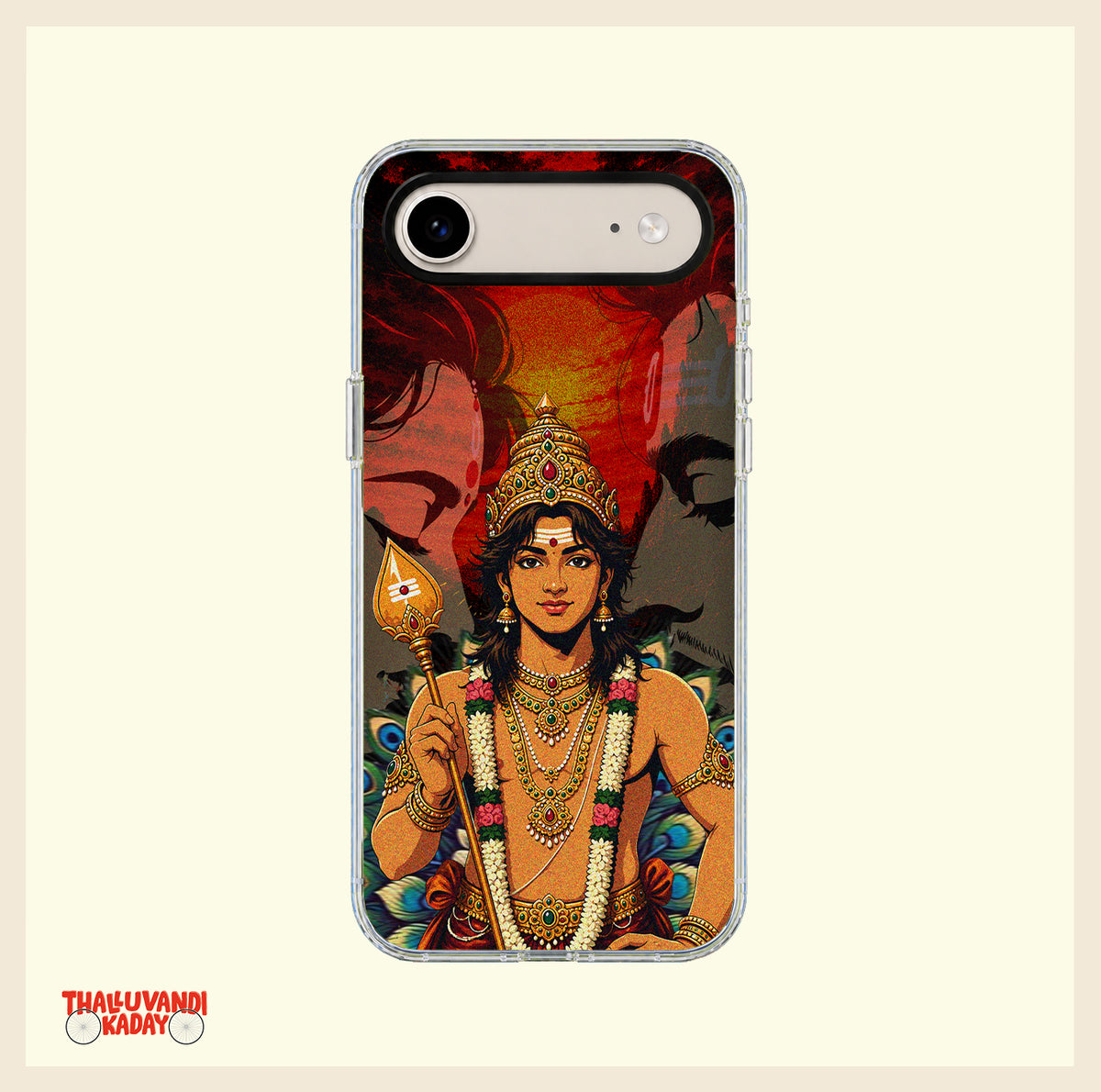 Lord Murugan Divine Warrior Clear Phone Case