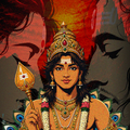 Lord Murugan Divine Warrior Clear Phone Case