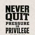 Never Quit – Motivational Quote Clear Phone Case