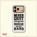 Never Quit – Motivational Quote Clear Phone Case