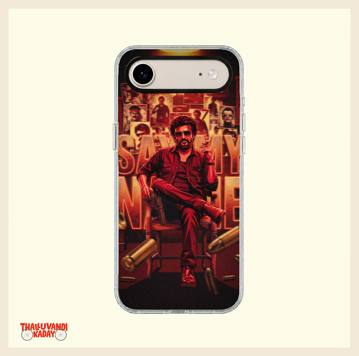 Rajinikanth "Samy Name" Vintage Style Clear Phone Case