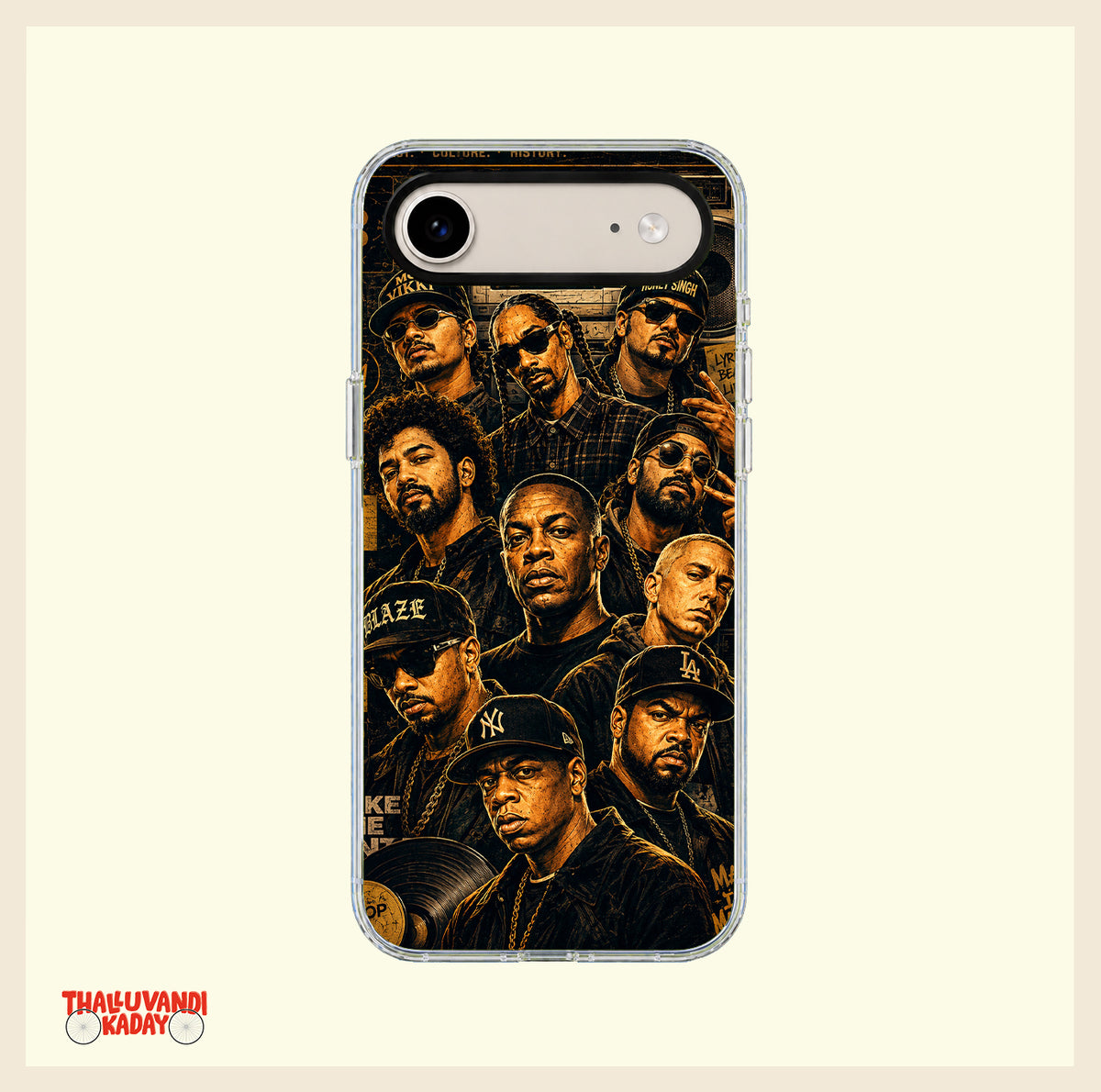 Hip-Hop Legends Vintage Collage Clear Phone Case