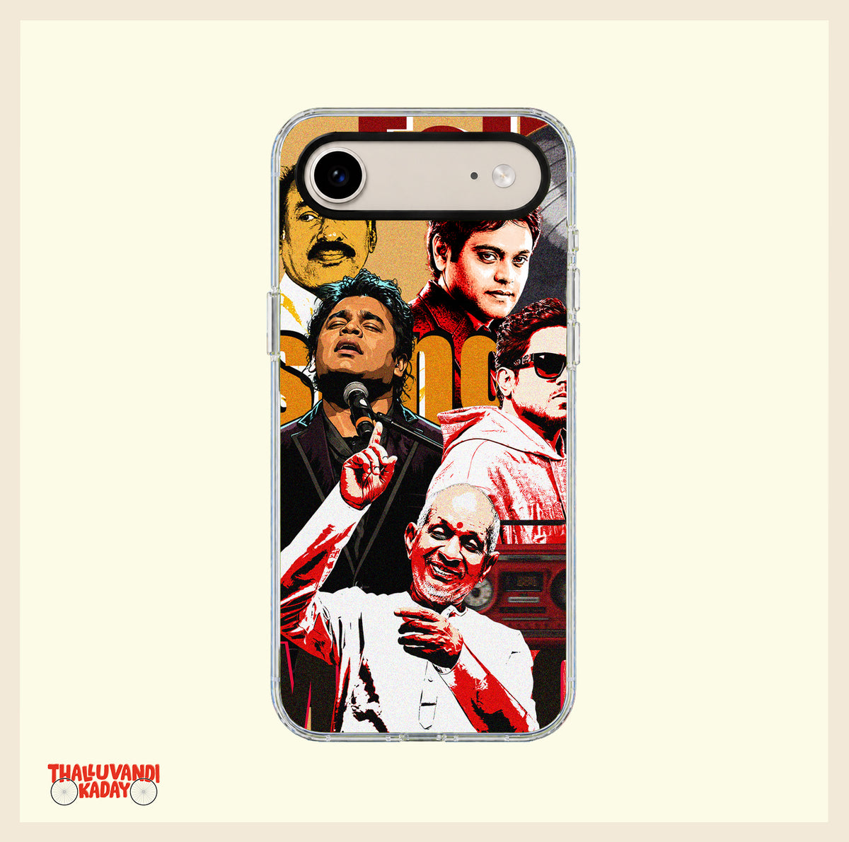 Tamil Music Legends Vintage Collage Clear Phone Case