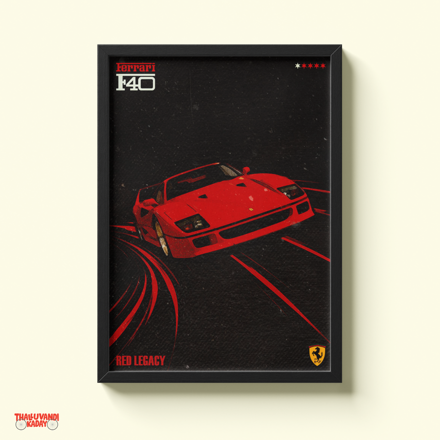 Ferrari F40 – Red Legacy Wall Art
