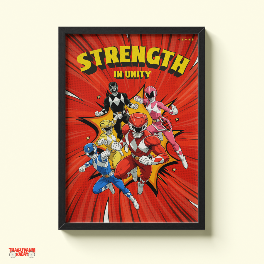 Power Rangers – Strength in Unity Classic Action Wall Art