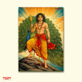 Lord Murugan with Peacock – Vintage Divine Wall Art Poster