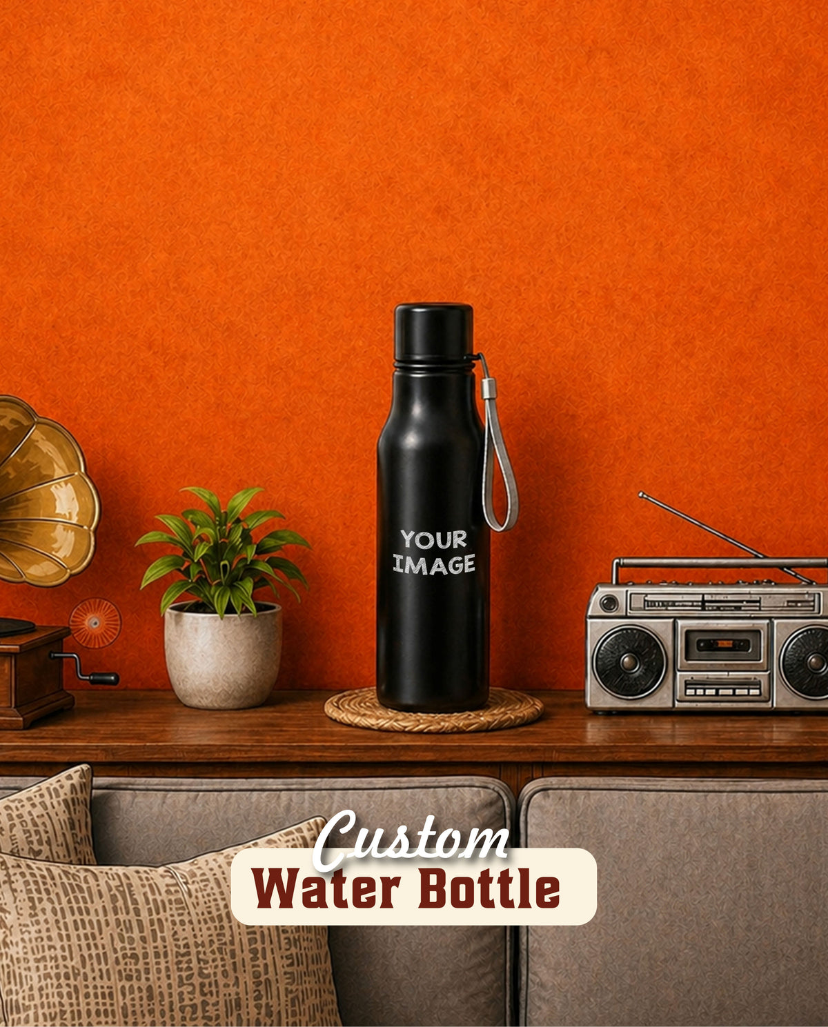 Water Bottle — Black Sipper