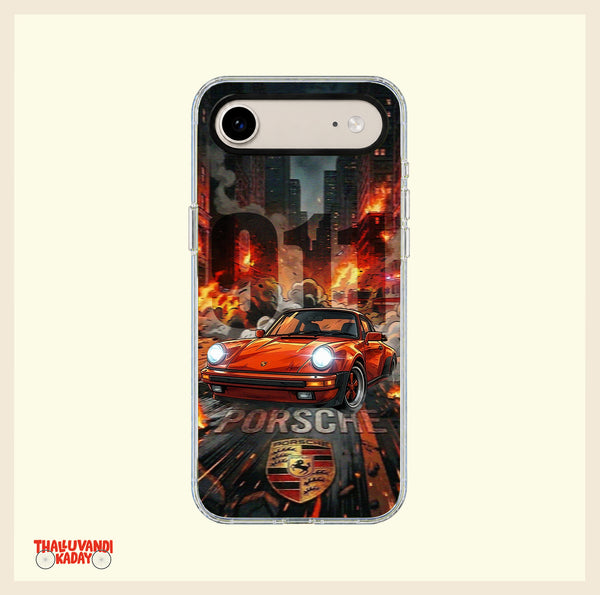 Porsche 911 Inferno Clear Phone Case